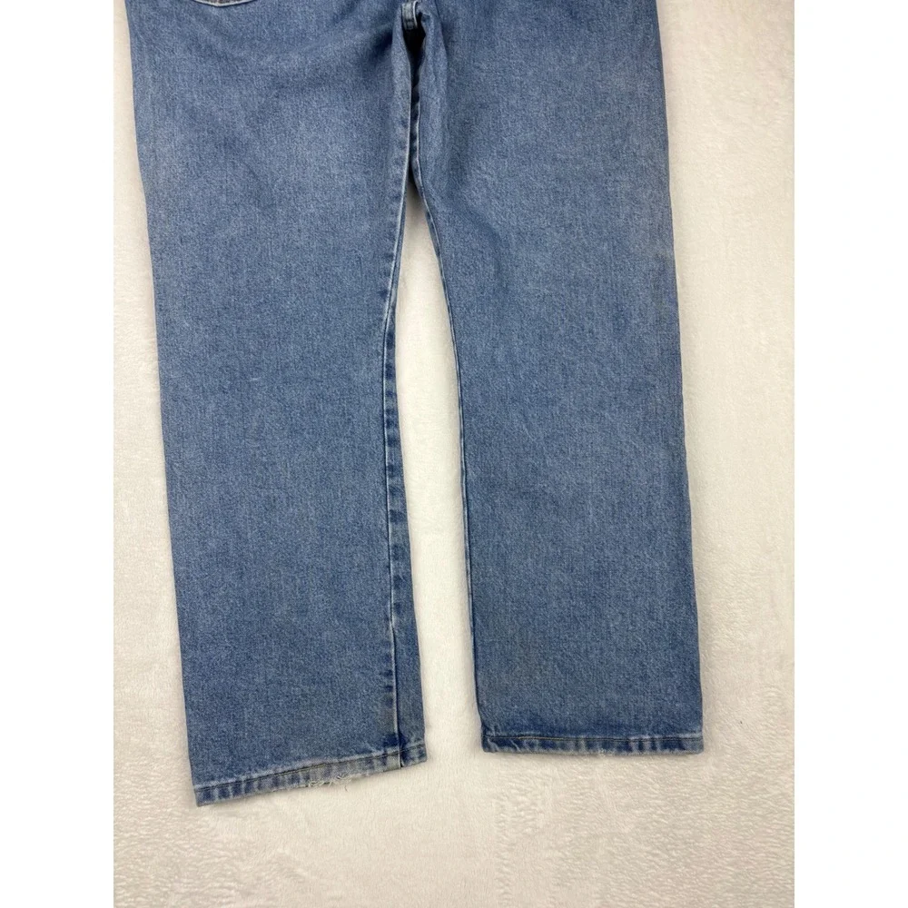 Wrangler George Mens 40x30 Jeans Cowboy Cut Denim Medium Grungy Wash